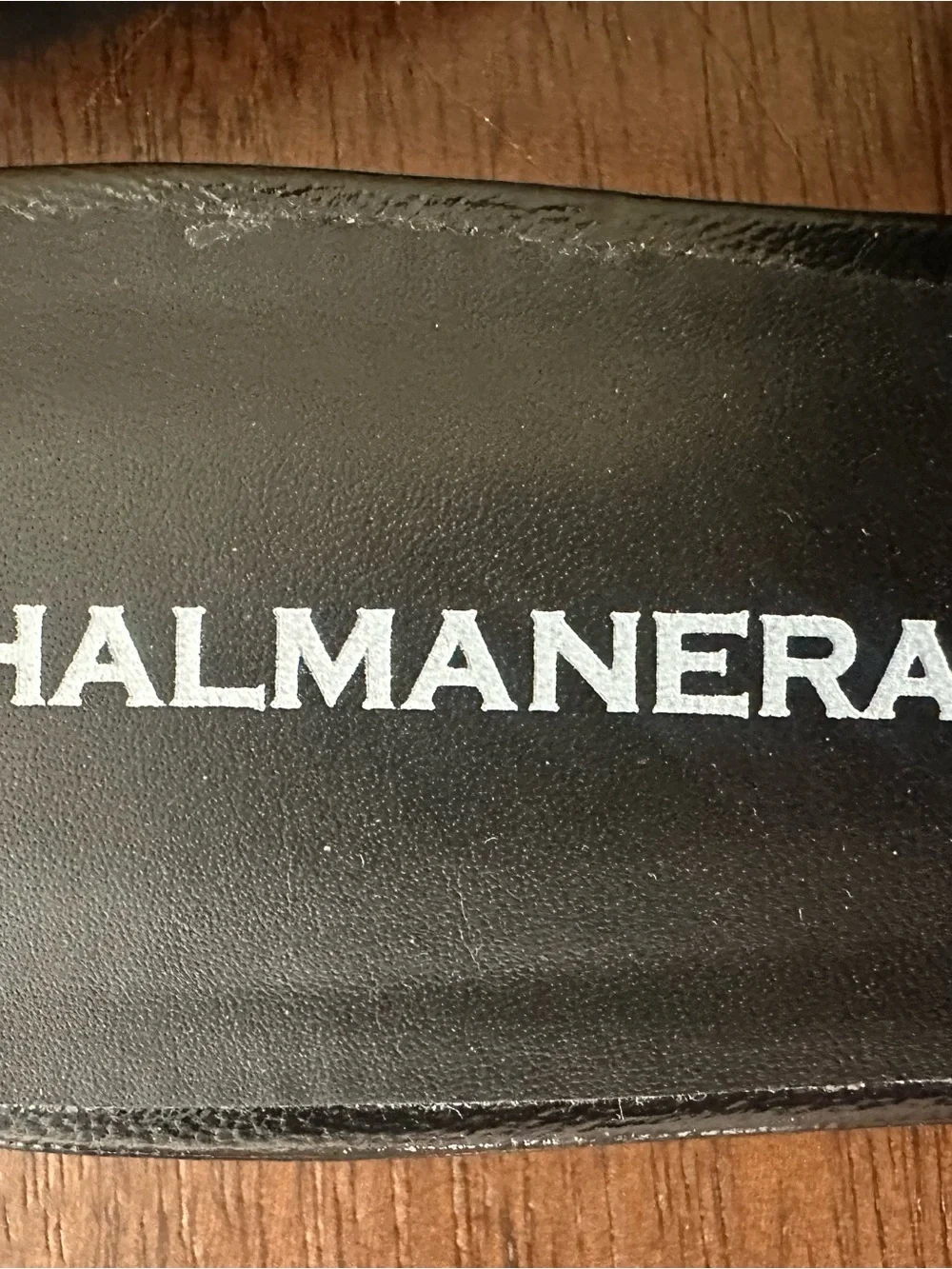 Halmanera Black Leather Slingback Loafers, Sz EU 38, US 7.5